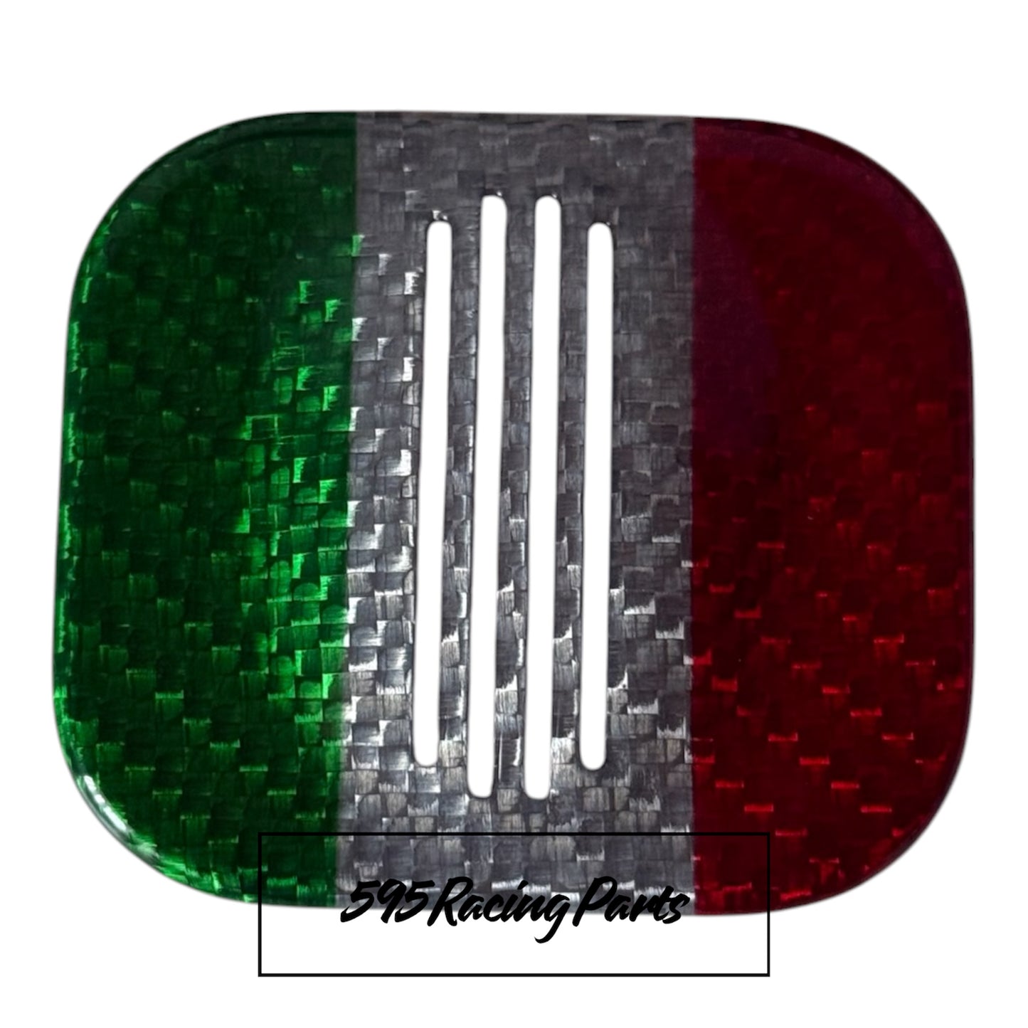 Cover microfono in VERO CARBONIO per Fiat 500 Abarth - 595 - 695