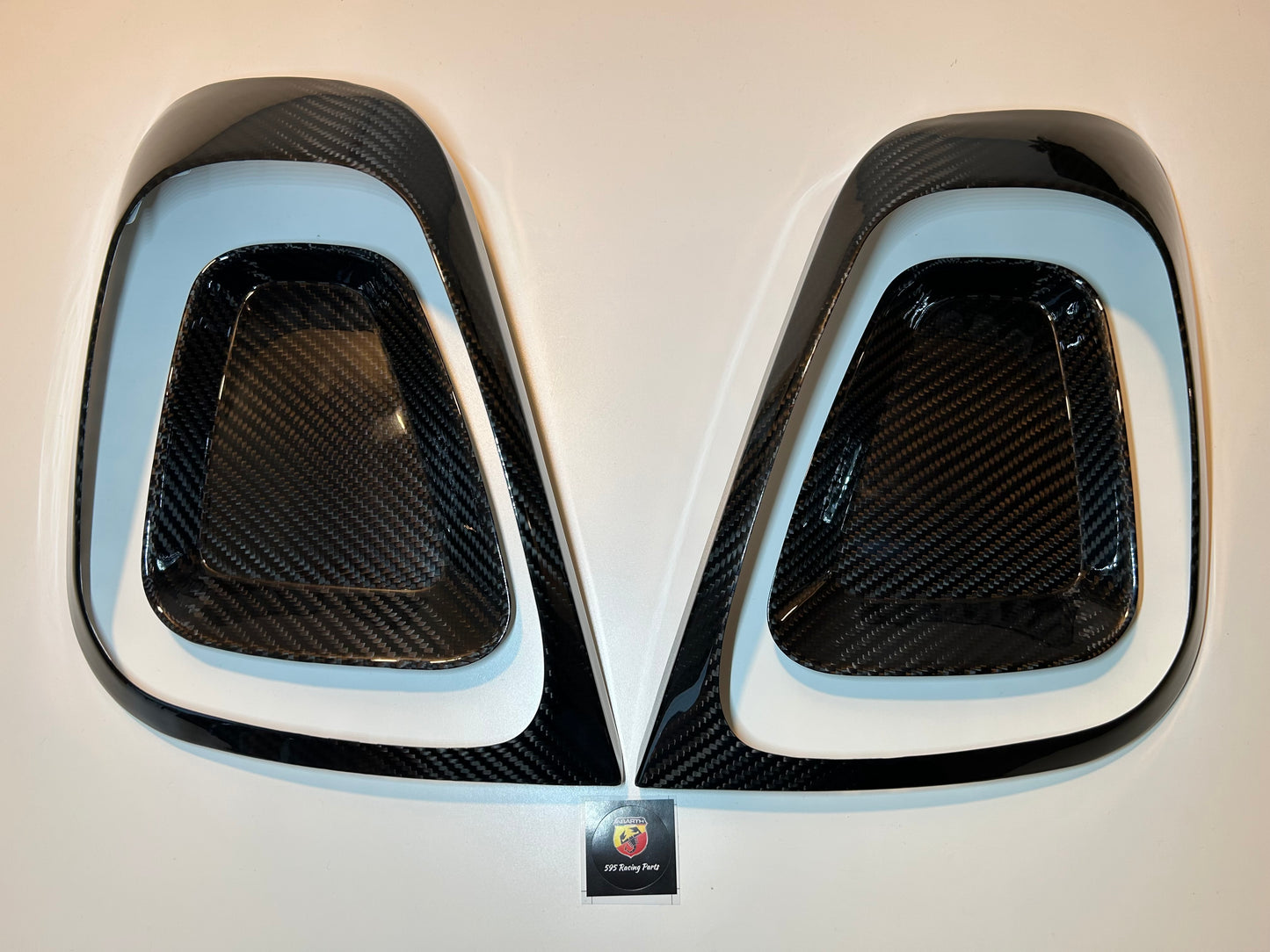 Coppia Cover Fanali Posteriori in CARBONIO VERO Per Abarth 500 - 595 - 695 Restyling - in diverse finiture