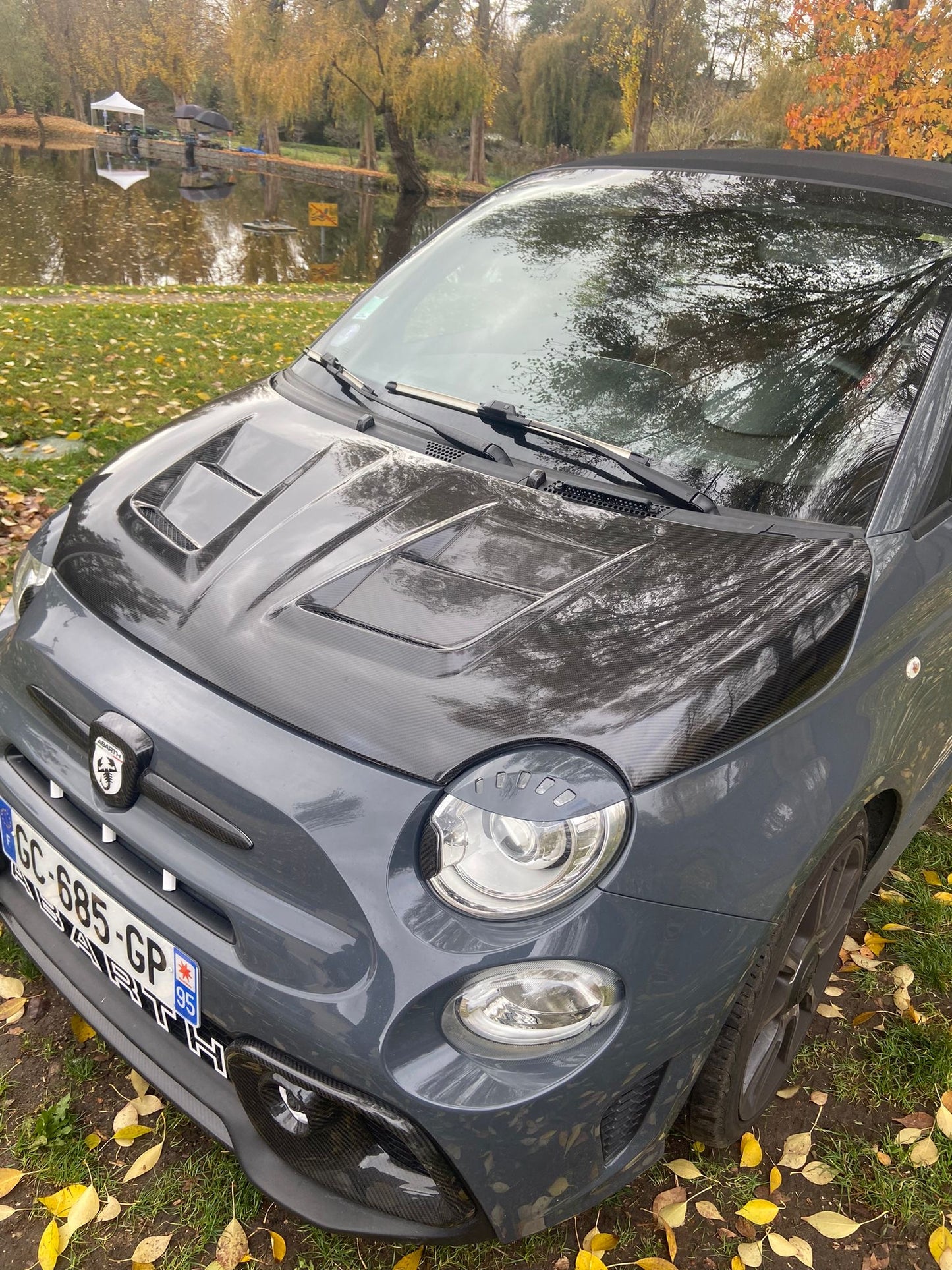 Cofano in VERO CARBONIO con prese d’aria Fiat 500 Abarth - 595 - 695