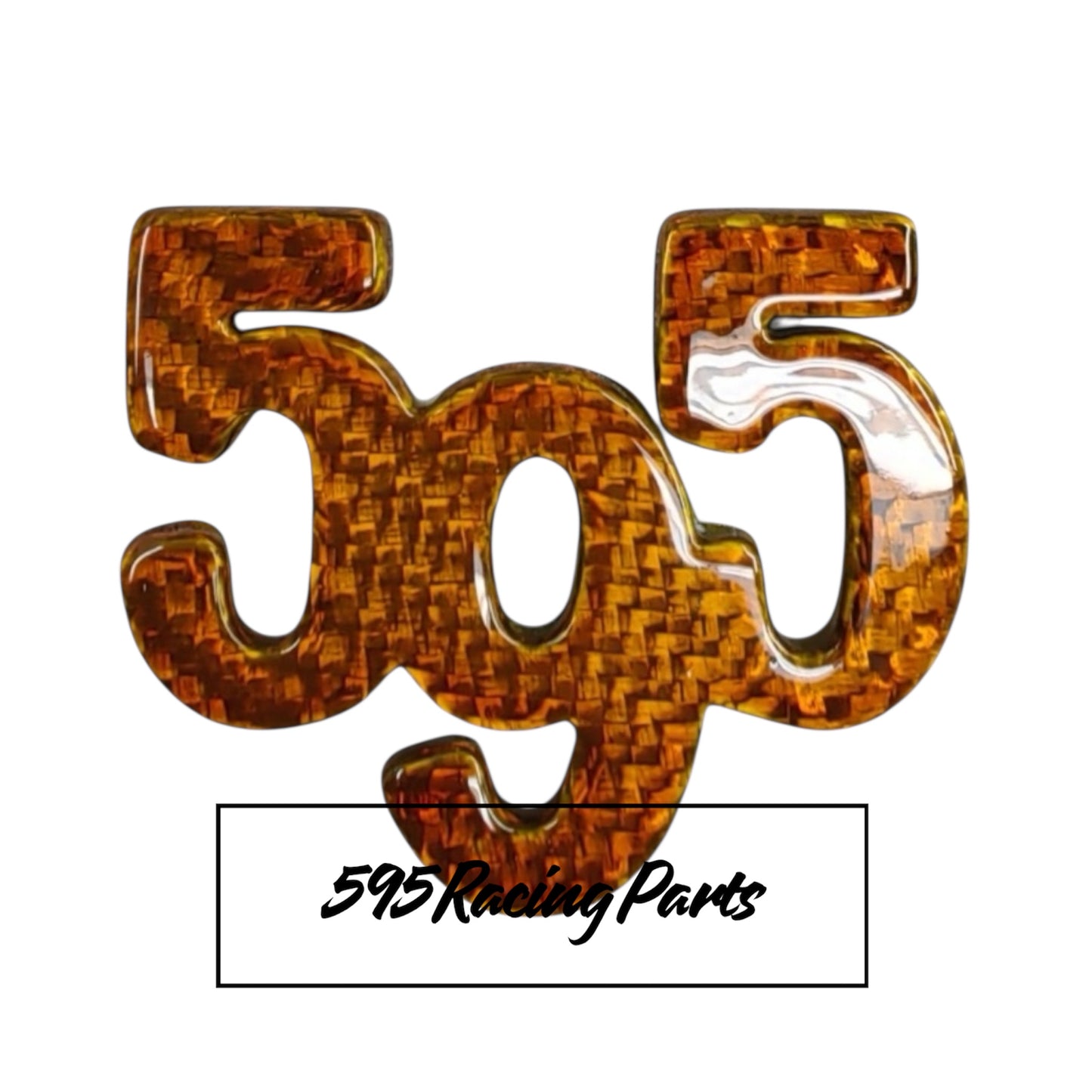Cover logo 595 in REAL CARBON Fiat 500 Abarth - 595 - EXCLUSIVE
