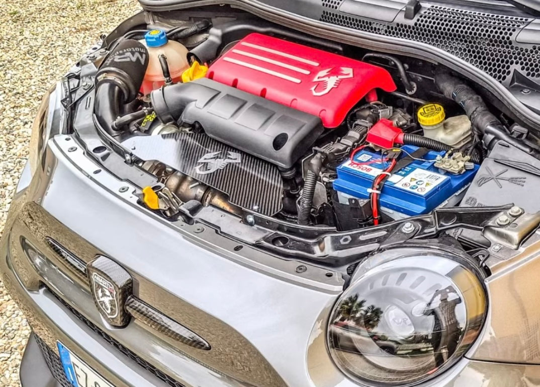 Paracalore turbina in VERO CARBONIO per Fiat 500 Abarth - 595 - 695