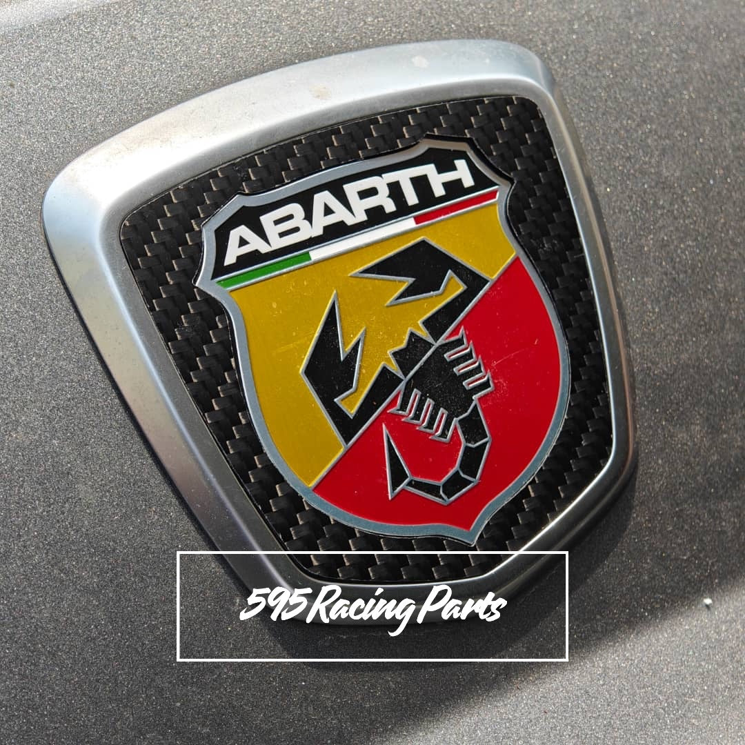 Abarth logo contour cover in REAL CARBON for Fiat 500 Abarth 595 - 695