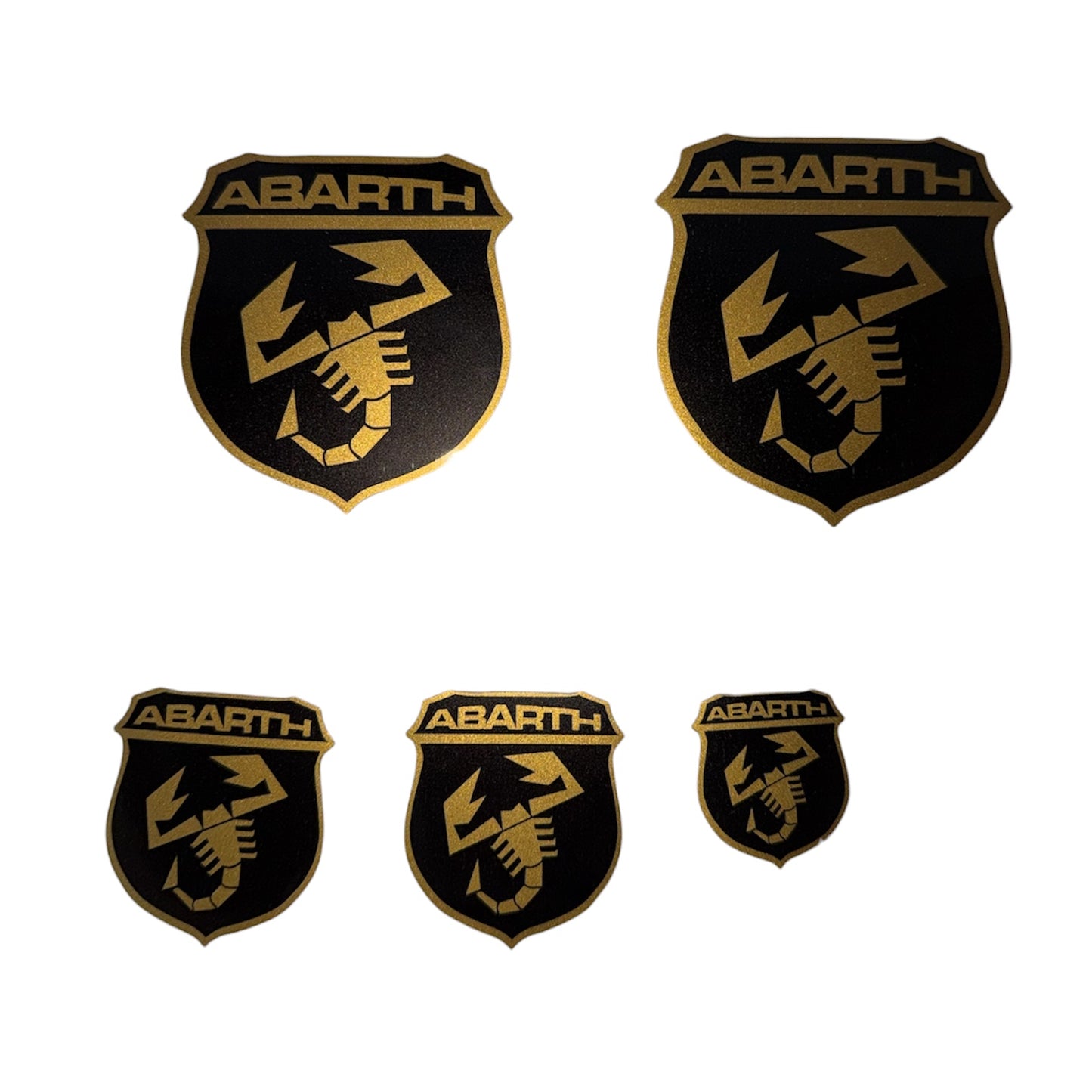Kit 5 adesivi copriloghi per Abarth 500 - 595 - 695 - in diverse finiture