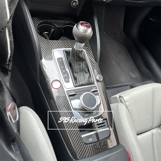 Cover tunnel centrale in VERO CARBONIO per Audi A3/S3/RS3 8 V