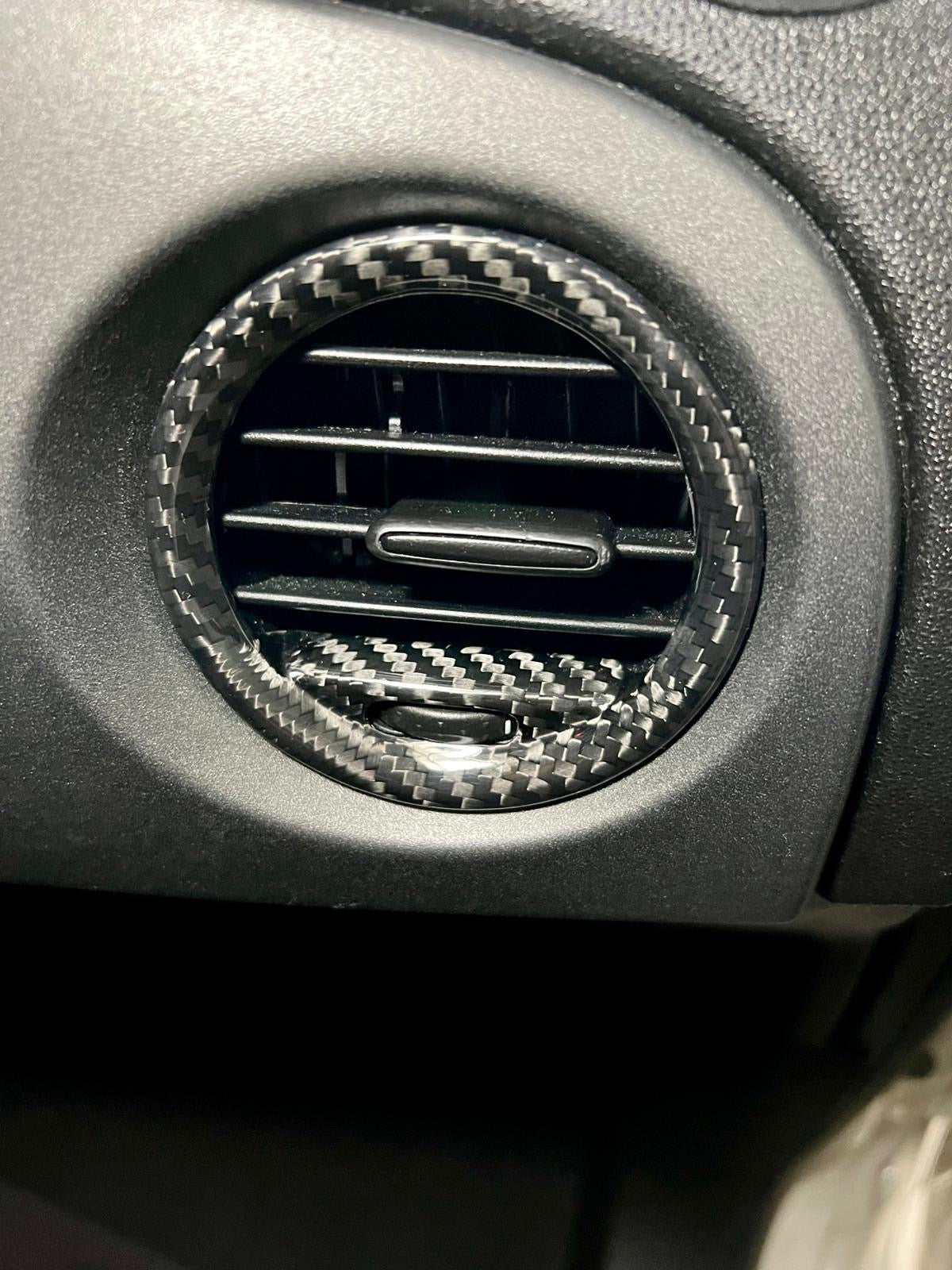 Pair of Air Vent Covers in REAL CARBON Abarth 595 - 695 - Fiat 500 - Pre Restyling - Punto - Punto Abarth - in different finishes