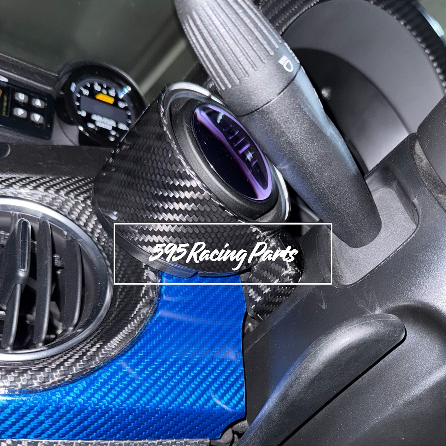 Cover manometro turbo completo in CARBONIO VERO per Fiat 500 Abarth - 595 - 695
