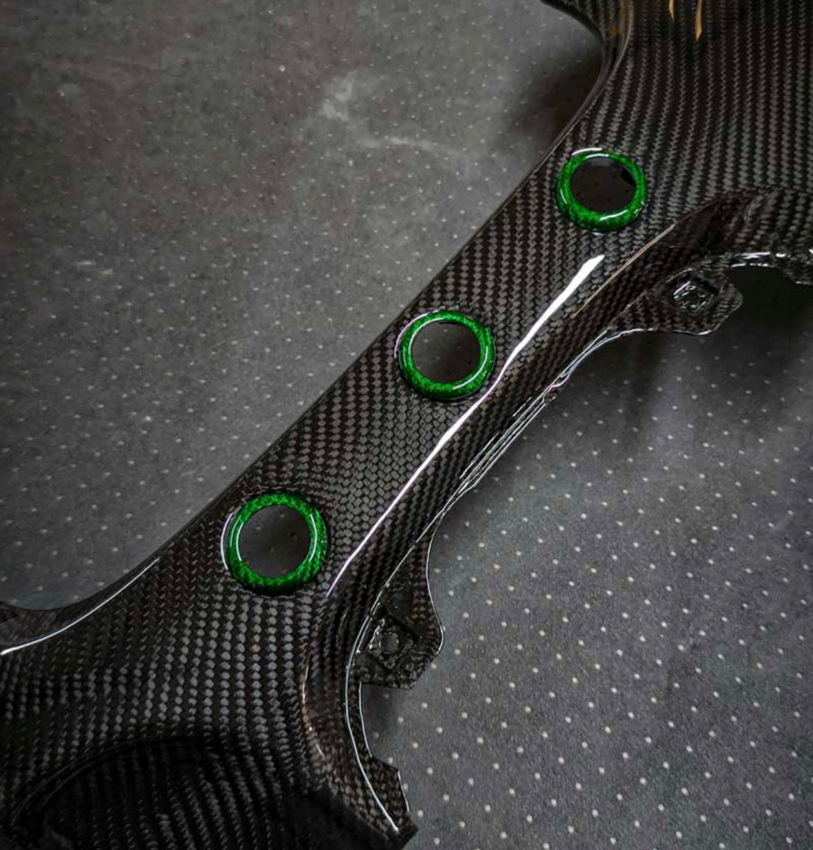 Dashboard Button Rings in REAL CARBON Fiat 500 Abarth - 595 - 695 - Fiat 500 - in different finishes