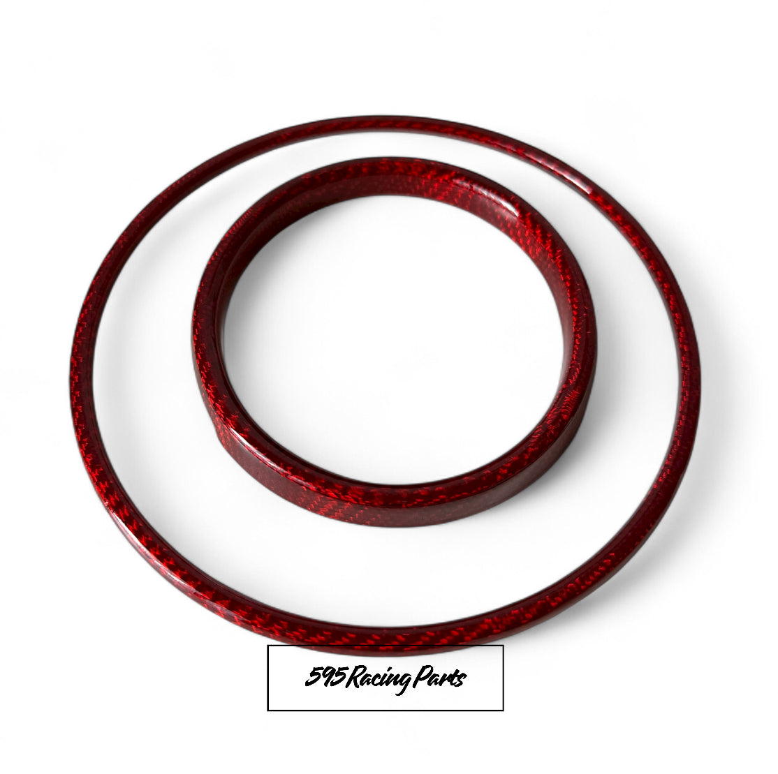 Cover anelli tft contachilometri in VERO CARBONIO per Fiat 500 Abarth - tutte le versioni con display