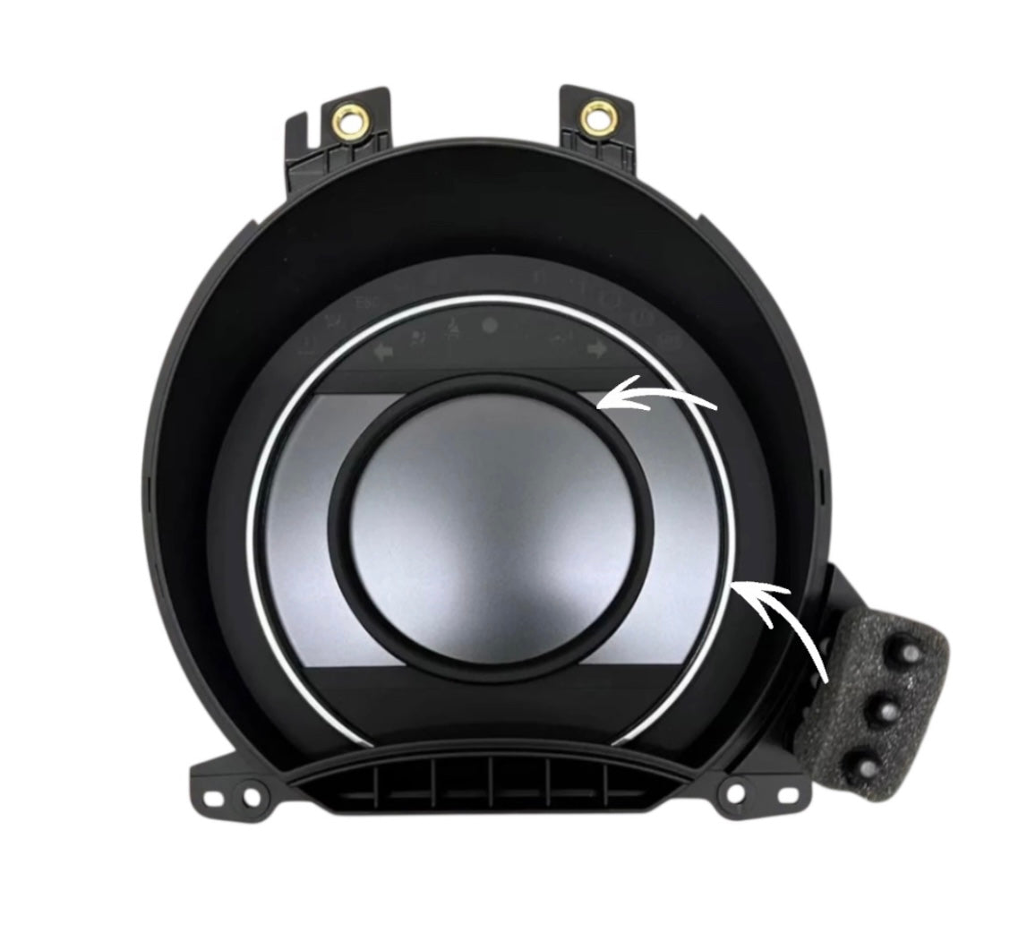 Cover anelli tft contachilometri in VERO CARBONIO per Fiat 500 Abarth - tutte le versioni con display
