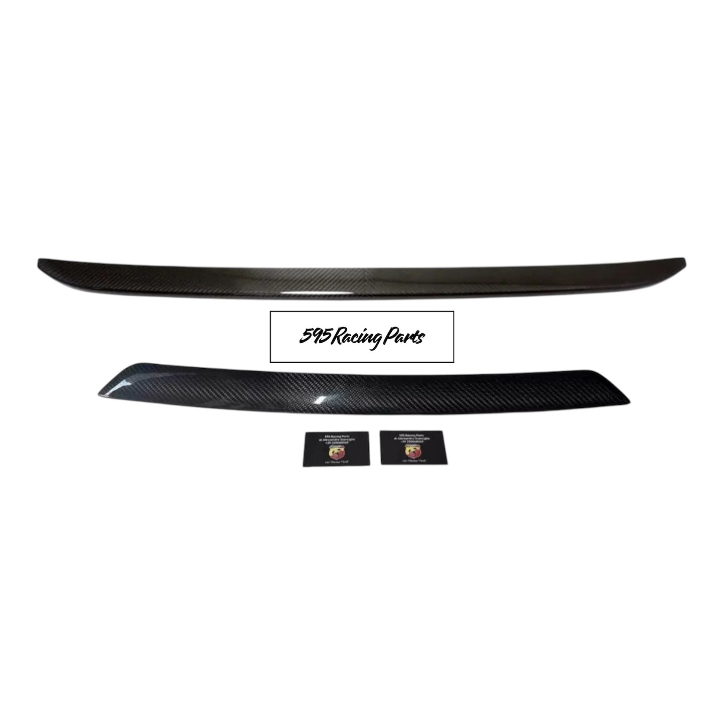 Front and rear splitter cover kit in REAL CARBON for Fiat 500 Abarth - 595 - 695 - Restyling - different finishes