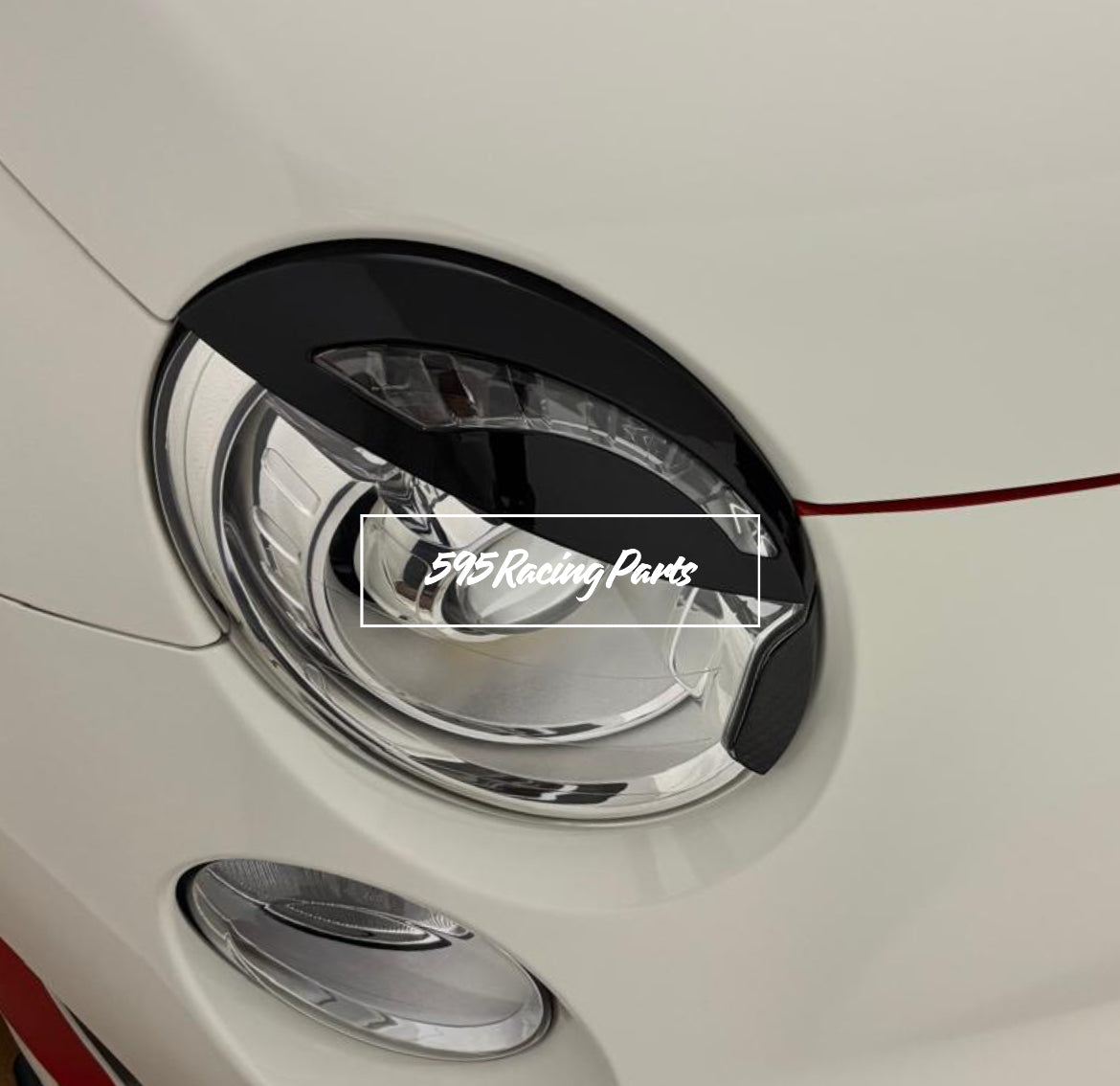 Pair of headlight eyelids xenon model Abarth 500 - 595 - 695