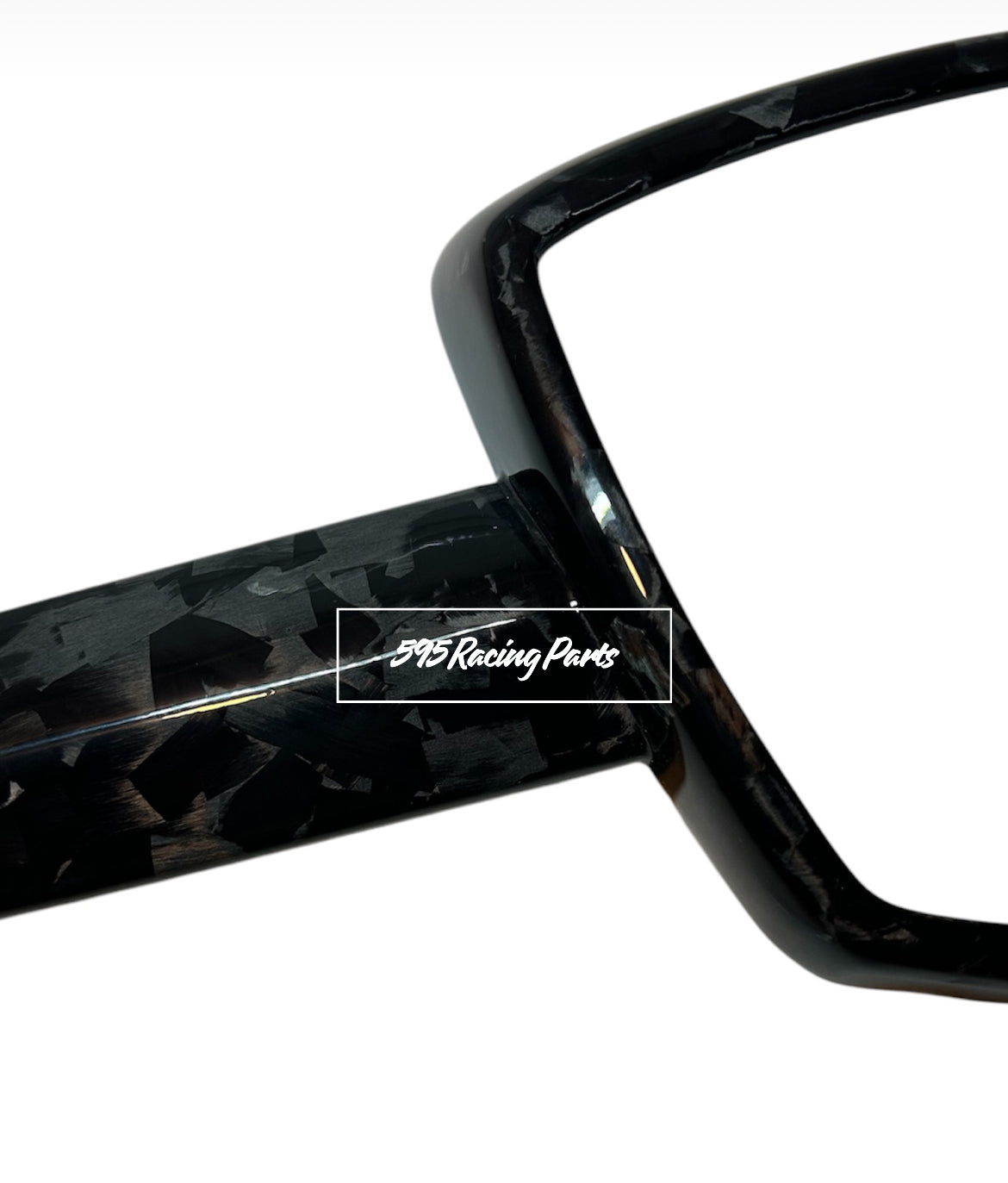 Front Logo Cover in REAL CARBON Fiat 500 Abarth 595 - 695 