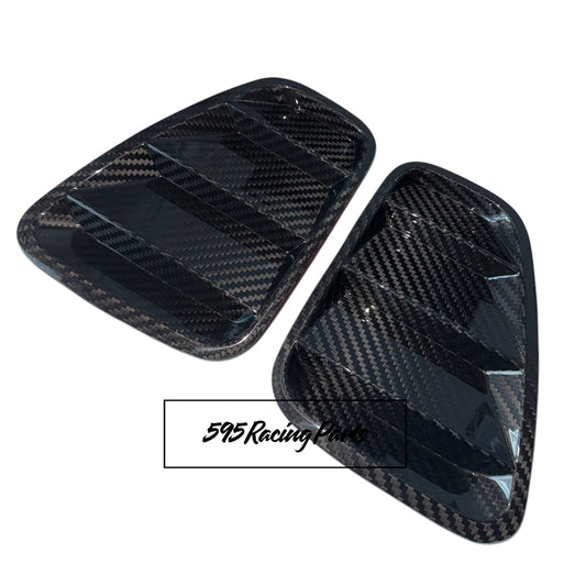 Pair of REAL CARBON rear light plates Fiat 500 Abarth - 595 - 695 Restyling
