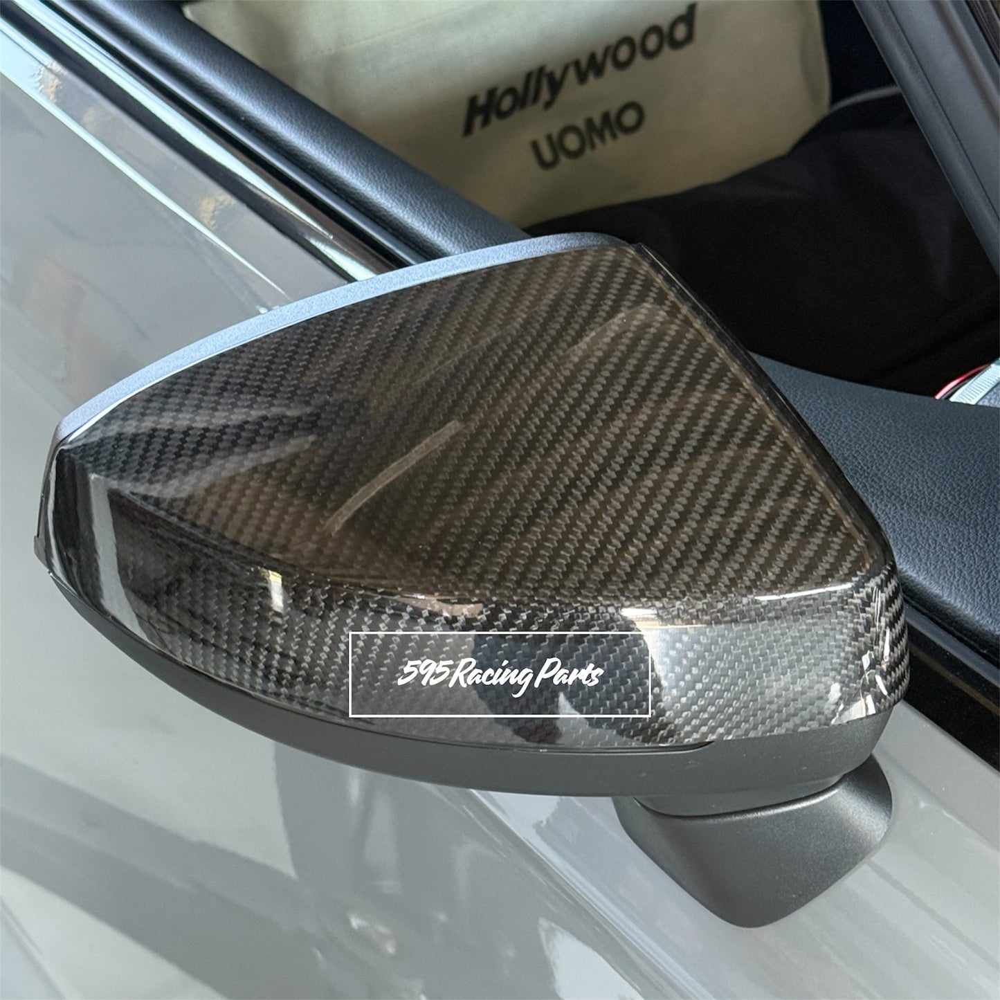 Pair of REAL CARBON mirror caps for Audi A3/S3/RS3 8V