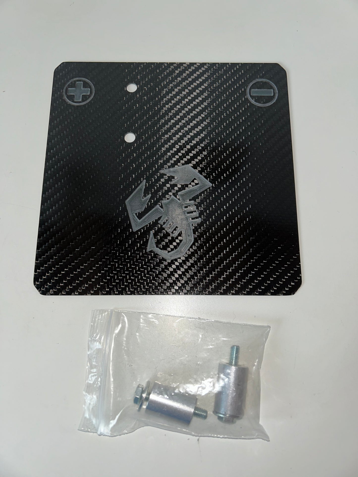 Cover batteria in VERO CARBONIO per Fiat 500 Abarth - 595 - 695 - Fiat 500