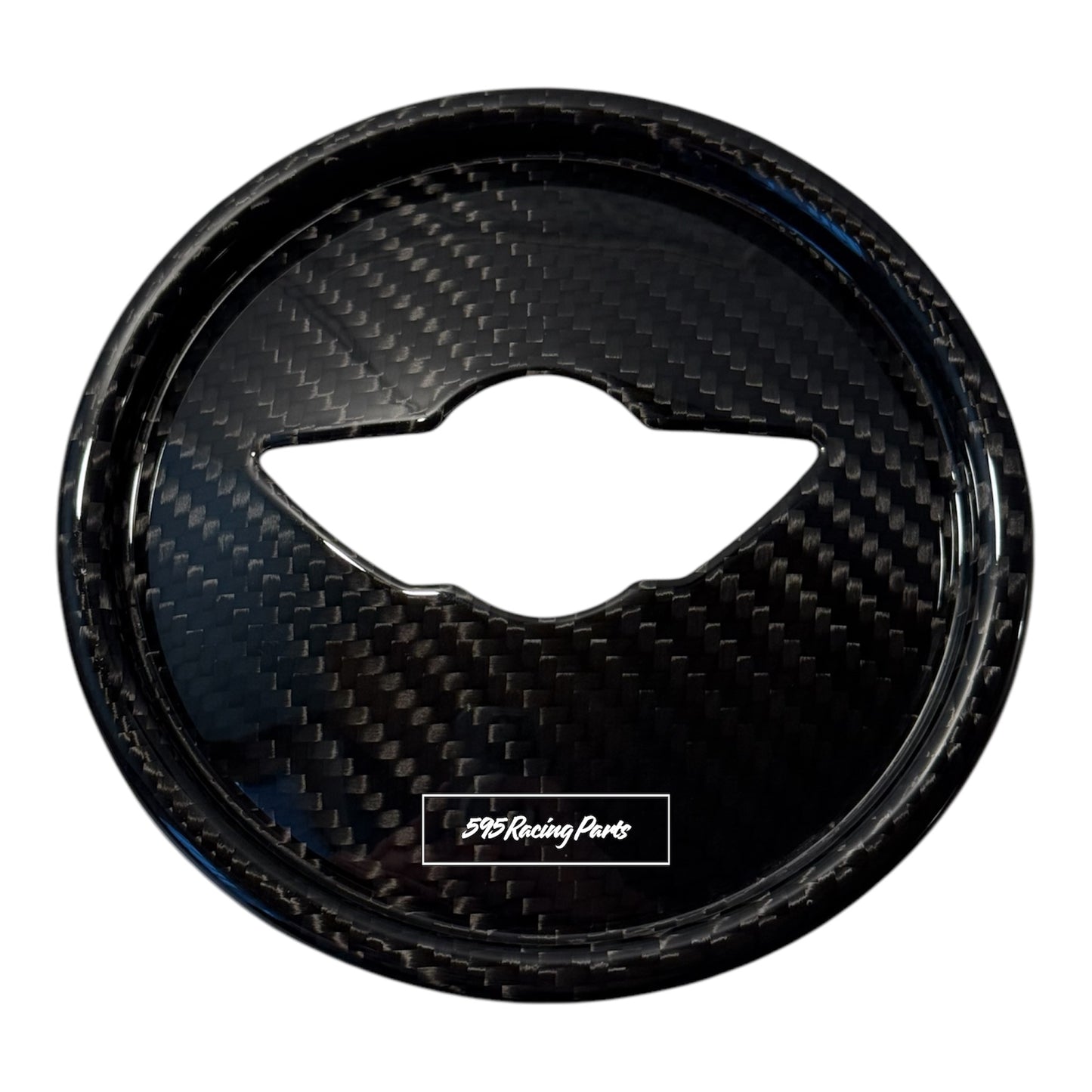 Steering wheel logo cover in REAL CARBON Mini Cooper F series