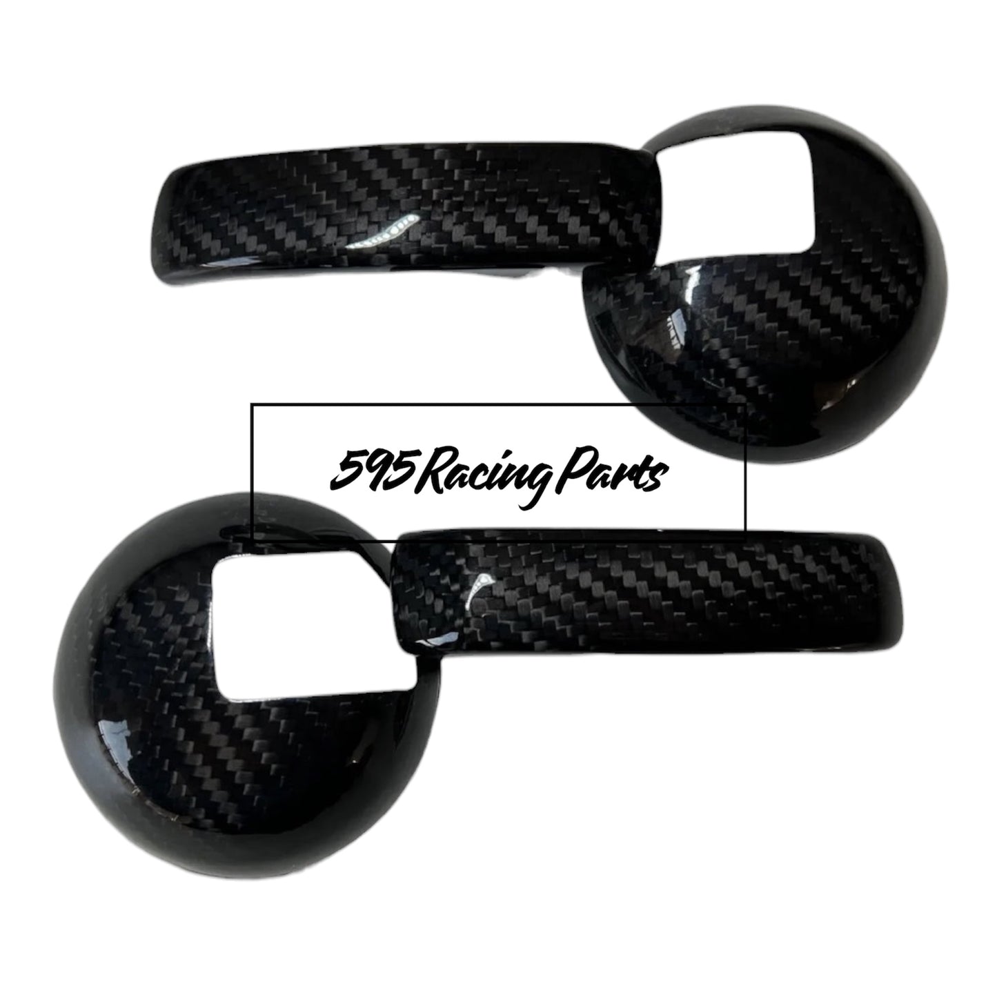 Coppia Cover Maniglie Interne in CARBONIO VERO Abarth 595 - 695 - Fiat 500 - in diverse finiture