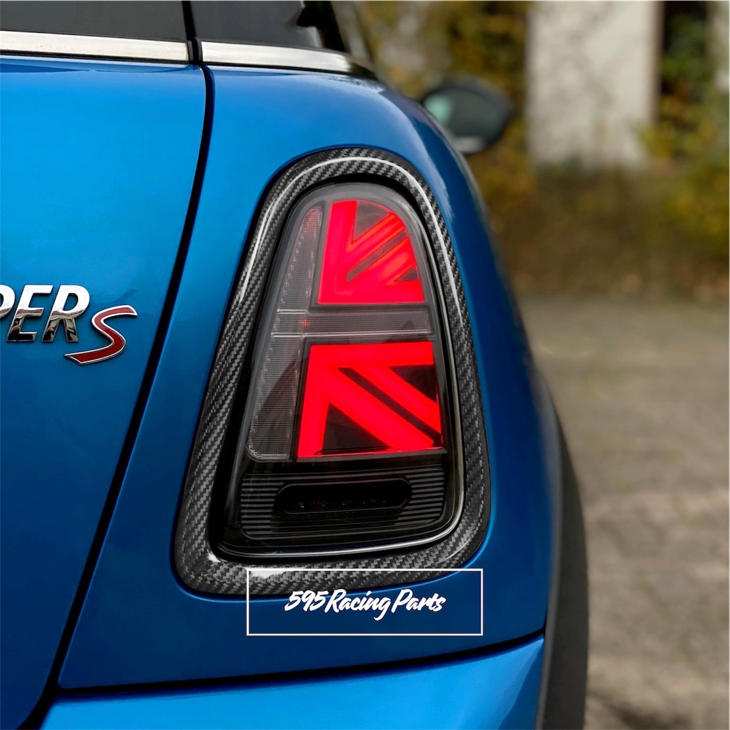 Coppia Cover cornici fanali posteriori in VERO CARBONIO Mini Cooper R56/R57/R58/R59 (2007-15)