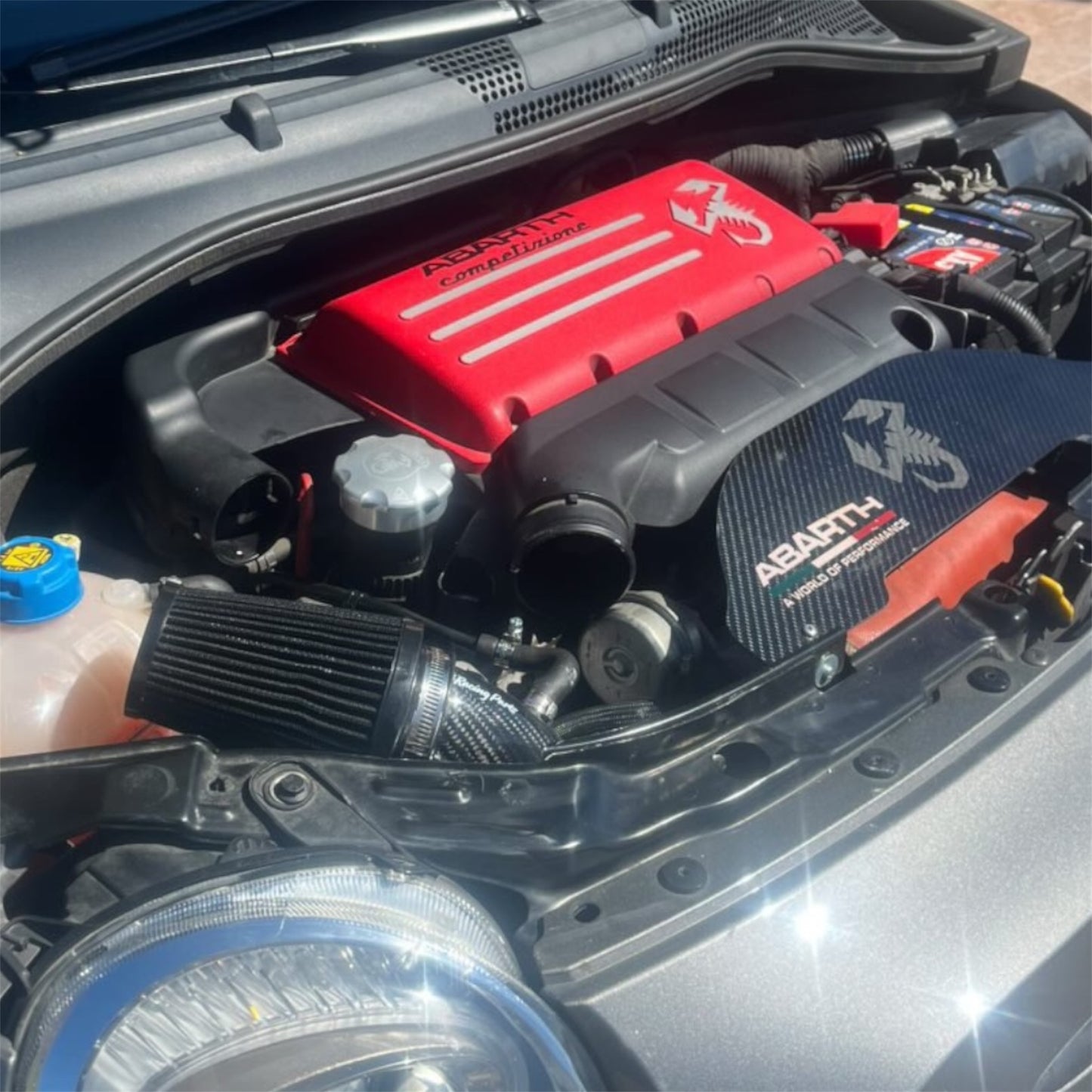 Fiat 500 Abarth Kit Aspirazione Diretta Alta in VERO CARBONIO per turbina 1446 - IHI - TD04