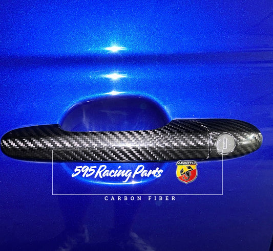 Coppia Cover Maniglie Portiere in CARBONIO VERO Fiat 500 Abarth 595 - 695 - Fiat 500