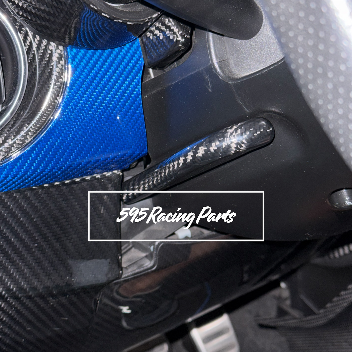 Steering wheel trim in REAL CARBON for 500 Abarth - 595 - 695 - 500