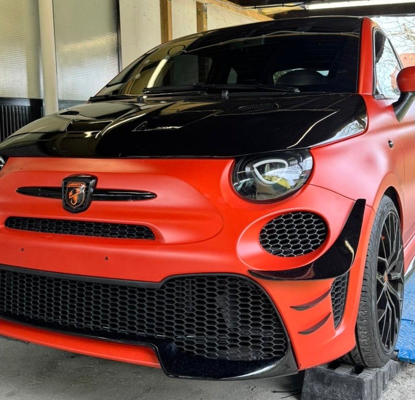 Pair of grilles to eliminate headlights for Fiat 500 Abarth - 595 - 695