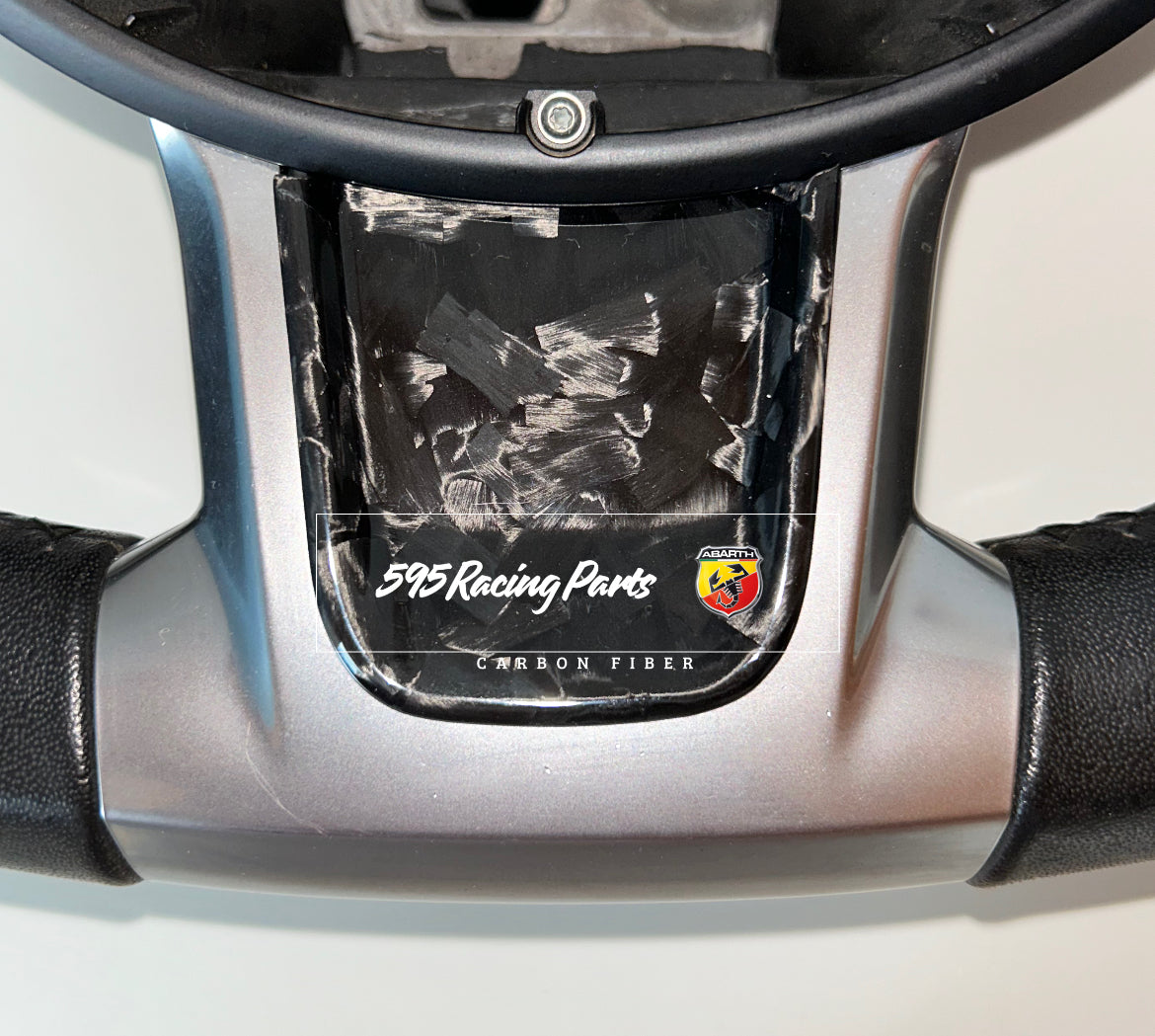 REAL CARBON insert for Abarth 500 - 595 - 695 steering wheel - Restyling - in different finishes 