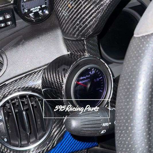 Cover manometro turbo completo in CARBONIO VERO per Fiat 500 Abarth - 595 - 695