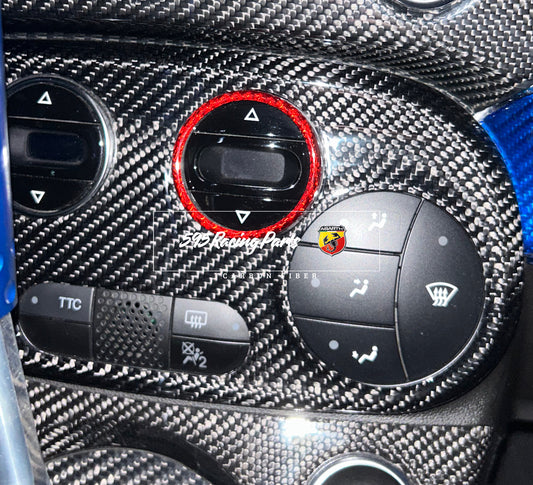 Cover coppia anelli clima automatico in CARBONIO VERO per Fiat 500 Abarth - 595 - 695 - Fiat 500 - in diverse finiture