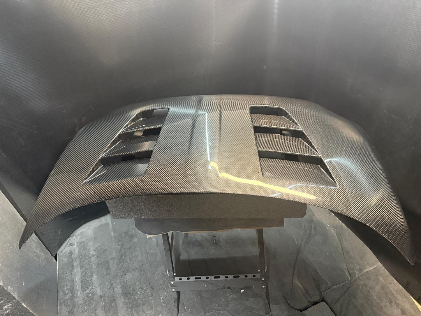 Cofano in VERO CARBONIO con prese d’aria aperte Fiat 500 Abarth - 595 - 695