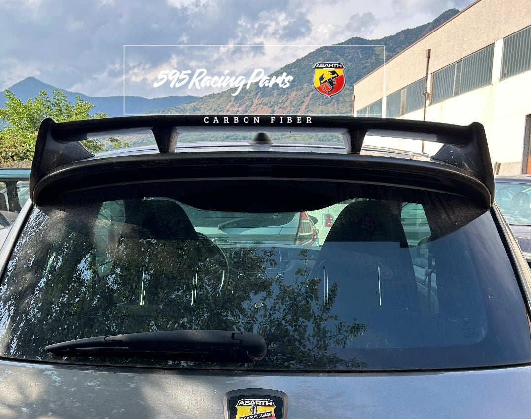 Spoiler in VERO CARBONIO per Fiat 500 Abarth 595 - 695