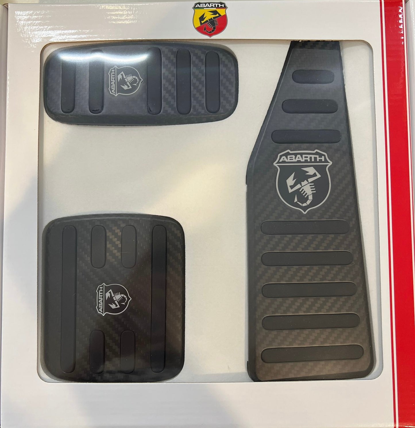 Original Fiat pedal set in REAL CARBON for Abarth 500 - 595 - 695