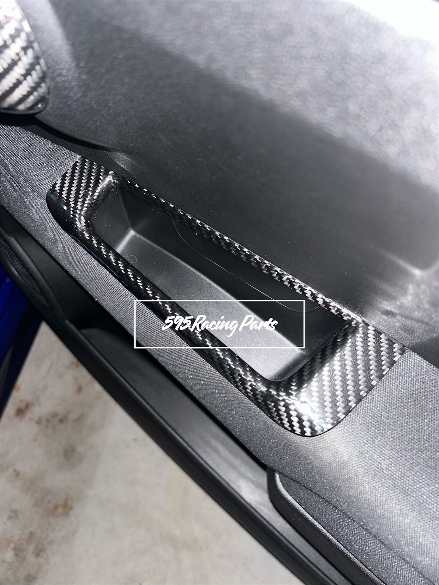Cover pair of internal handles in REAL CARBON Abarth 595 - 695 - 500 - Fiat 500