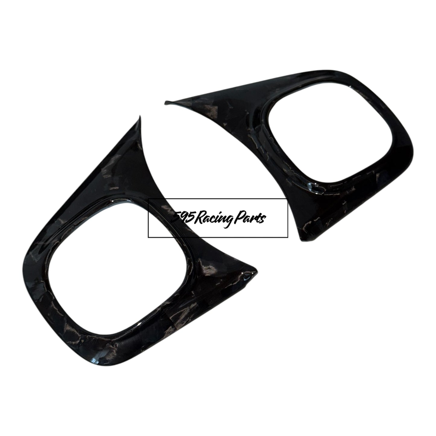 Cover Coppia Pulsanti Volante in CARBONIO VERO Fiat 500 Abarth 595 - 695 - Restyling - in diverse finiture