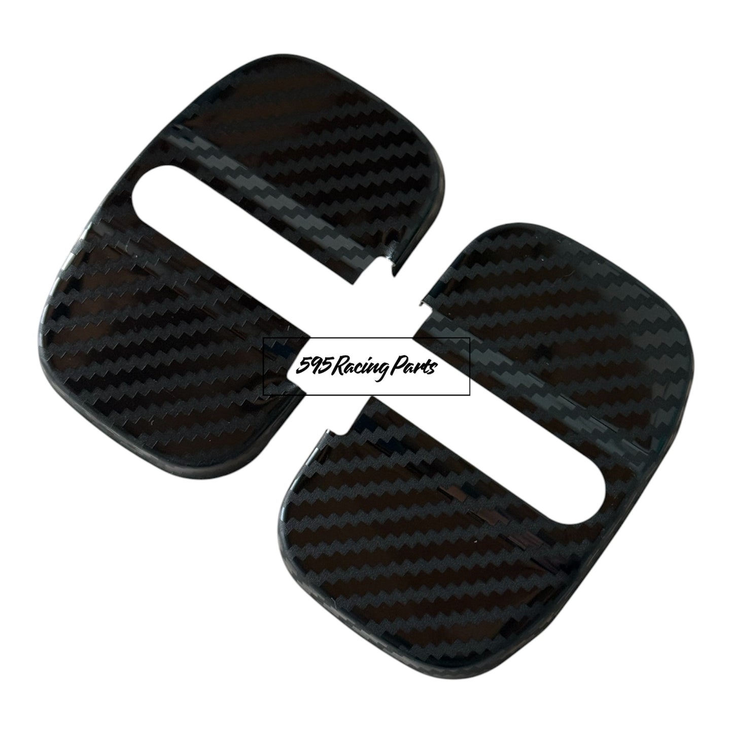 Coppia Cover serratura portiere in effetto CARBONIO per Fiat 500 Abarth - 595 - 695