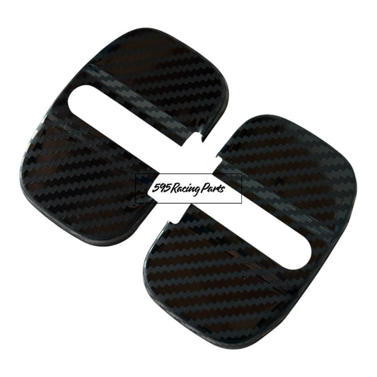 Coppia Cover serratura portiere in effetto CARBONIO per Fiat 500 Abarth - 595 - 695