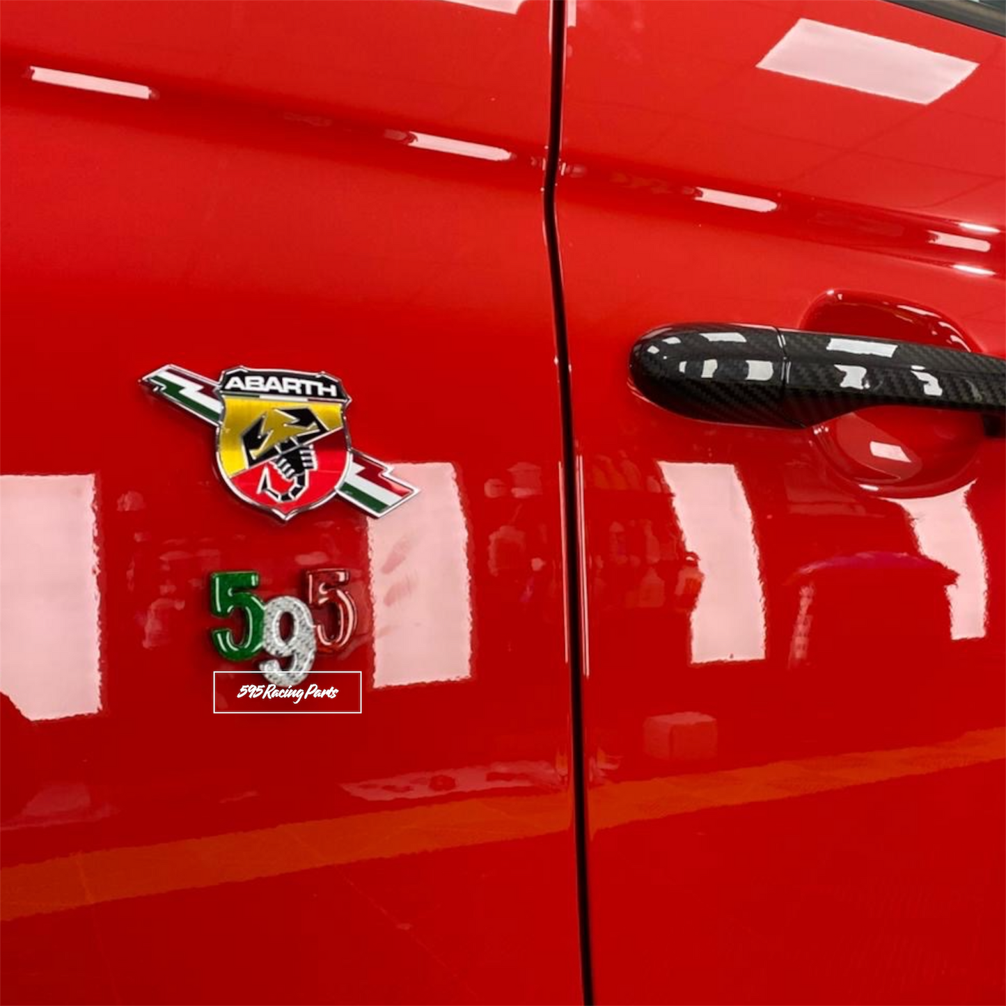 Cover loghi 595 in CARBONIO VERO Fiat 500 Abarth - 595 - ESCLUSIVO