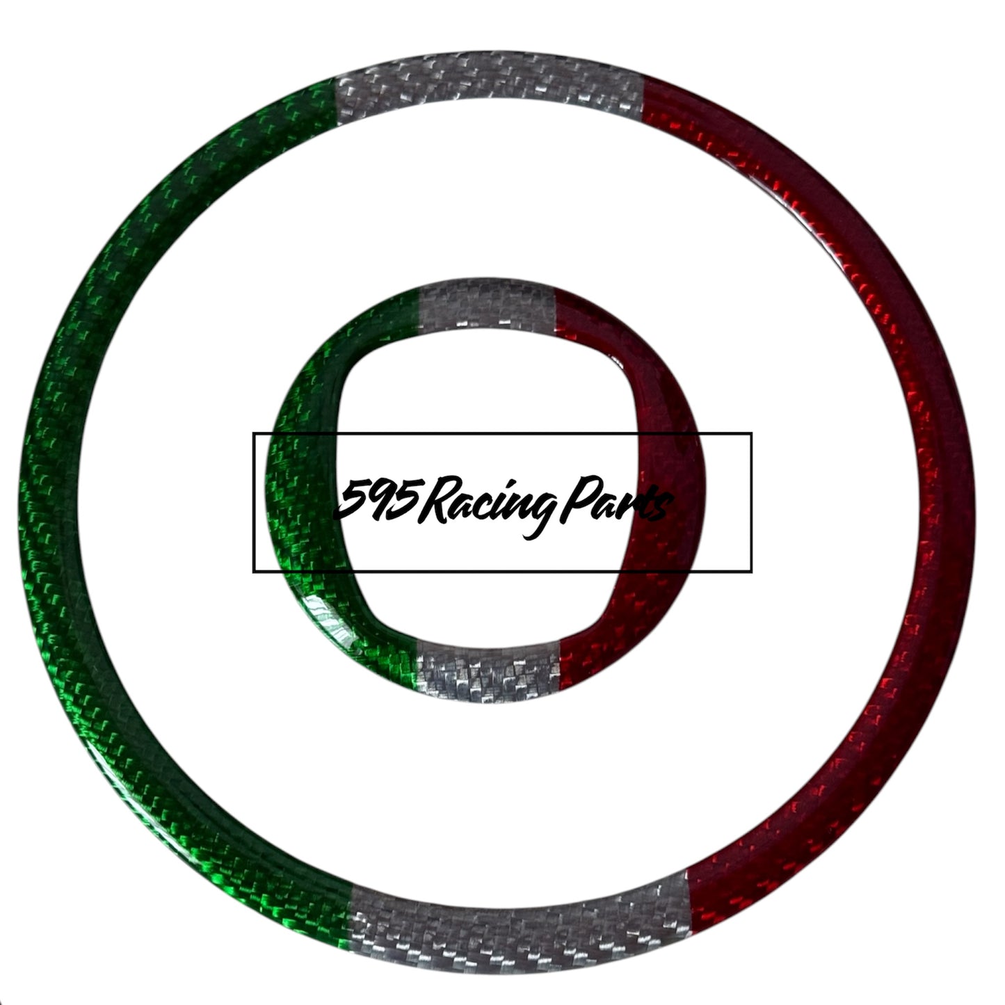 Cover Rings Steering Wheel Airbag in REAL CARBON Fiat 500 Abarth 595 - 695 - Fiat 500 - in different finishes
