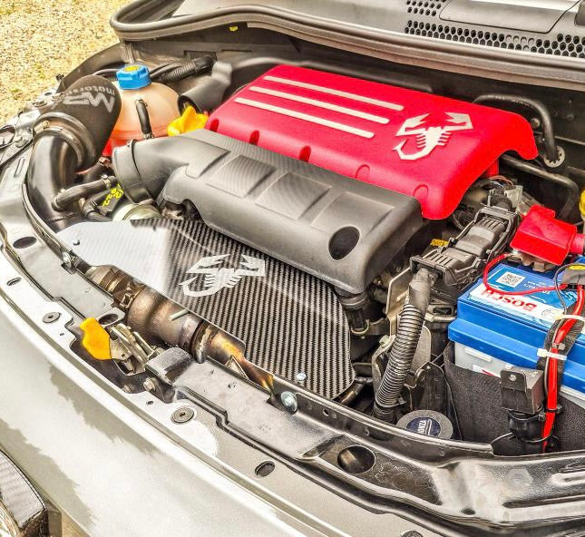 Paracalore turbina in VERO CARBONIO per Fiat 500 Abarth - 595 - 695