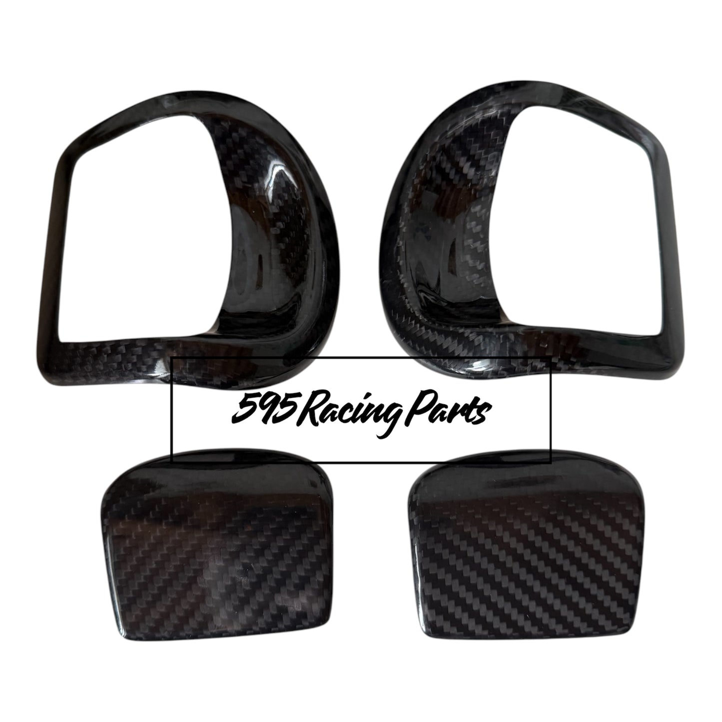 Cover coppia maniglie sedili in CARBONIO VERO Fiat 500 Abarth - 595 - 695