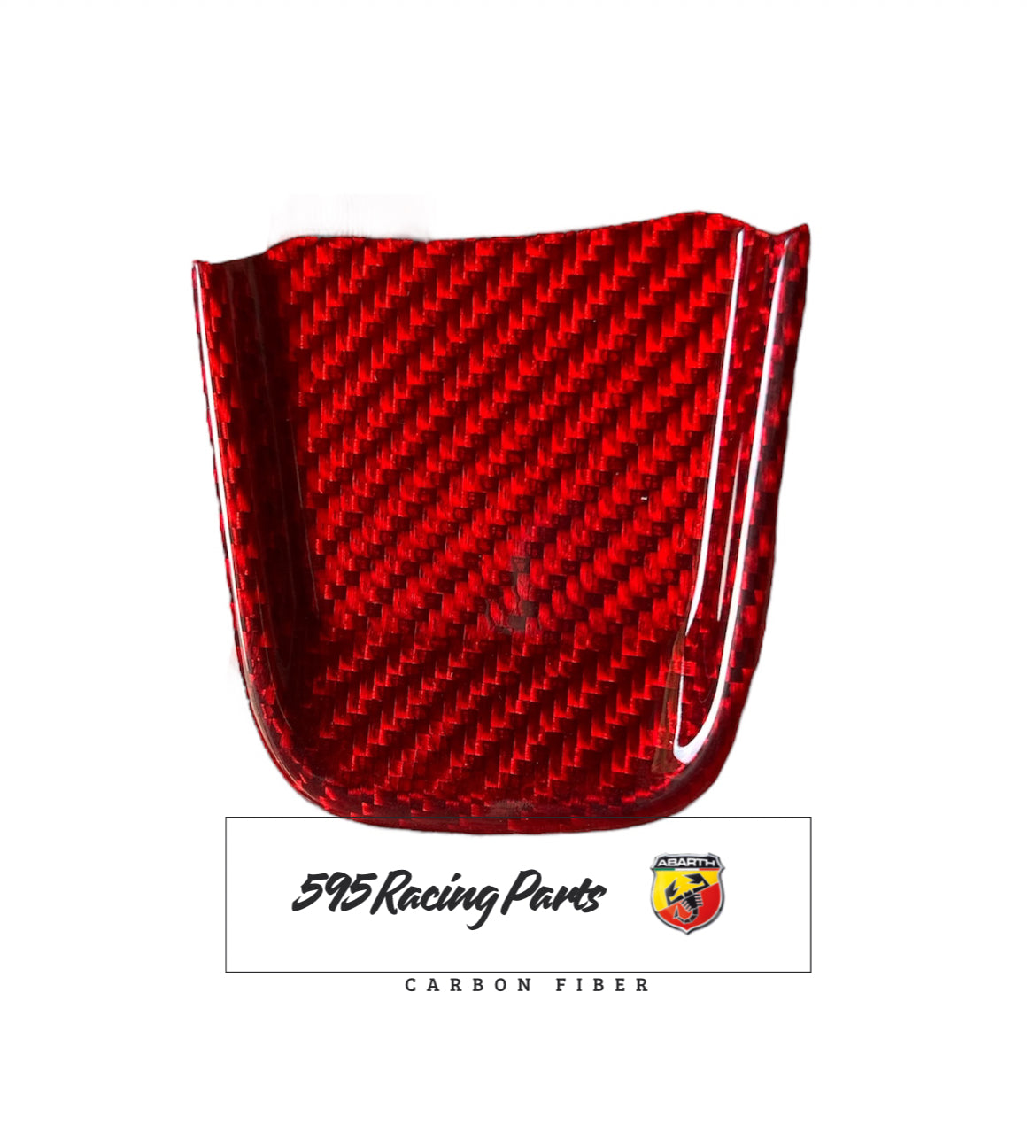 REAL CARBON insert for Abarth 500 - 595 - 695 steering wheel - Restyling - in different finishes 