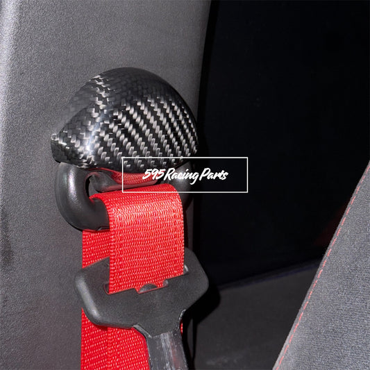Cover coppia agganci cintura in VERO CARBONIO per Fiat 500 Abarth - 595 - 695