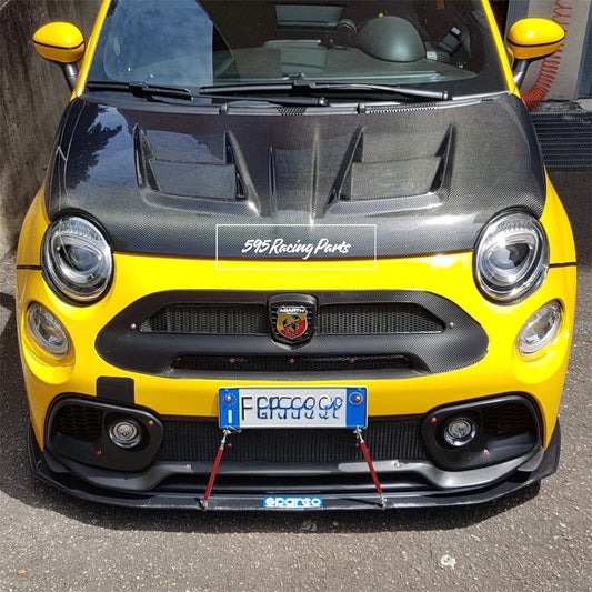 REAL CARBON Bonnet with Air Intakes Fiat 500 Abarth - 595 - 695