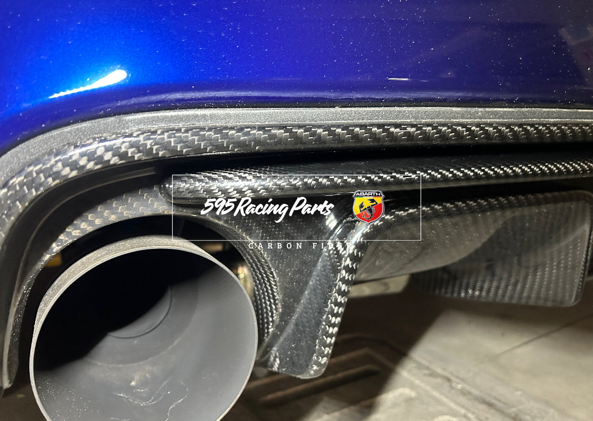 Estrattore completo in VERO CARBONIO Fiat 500 Abarth - 595 - 695 - Restyling