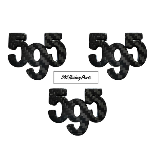 Cover logo 595 in REAL CARBON Fiat 500 Abarth - 595 - EXCLUSIVE