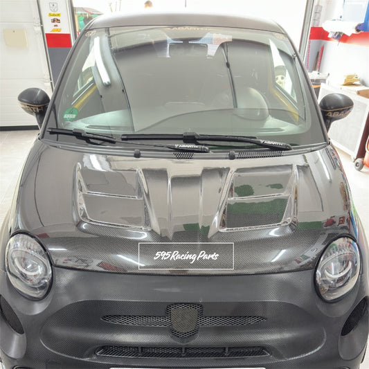 Cofano in VERO CARBONIO con prese d’aria Fiat 500 Abarth - 595 - 695
