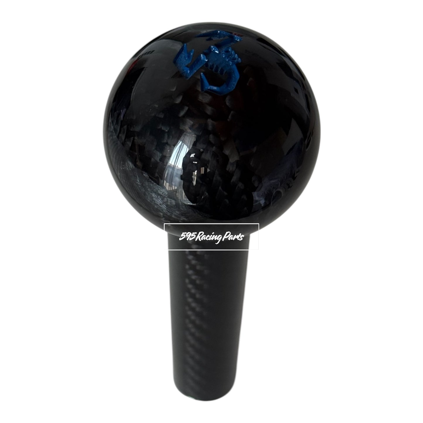 Pomello cambio in VERO CARBONIO con scorpione Fiat 500 Abarth - 595 - 500 - 695 - in diverse finiture