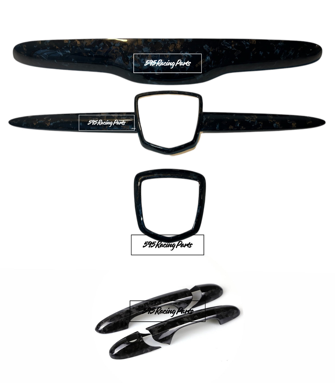 Complete Cover Molding Kit in REAL CARBON Fiat 500 Abarth - 595 - 695
