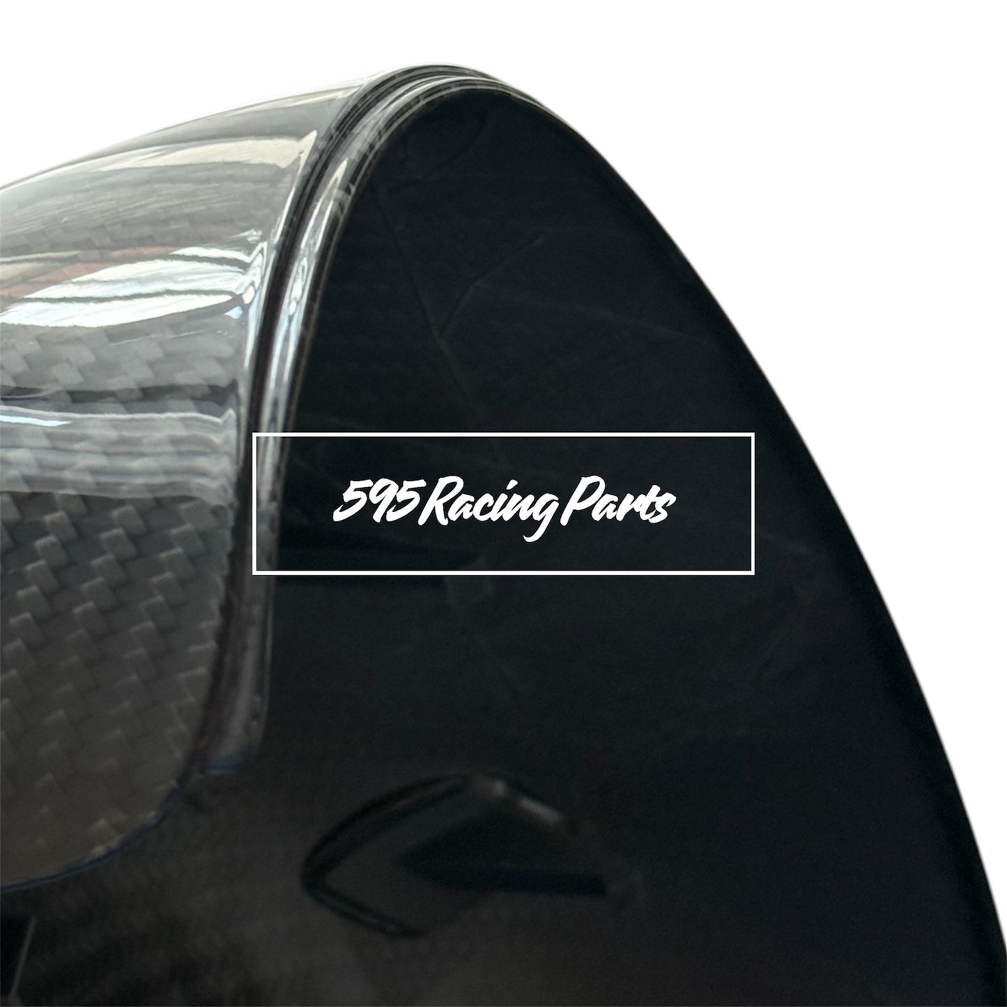 Pair of REAL CARBON Fiber Mirror Caps for Fiat 500 Abarth - 595 - 695 - Punto Abarth - Alfa Romeo 4C