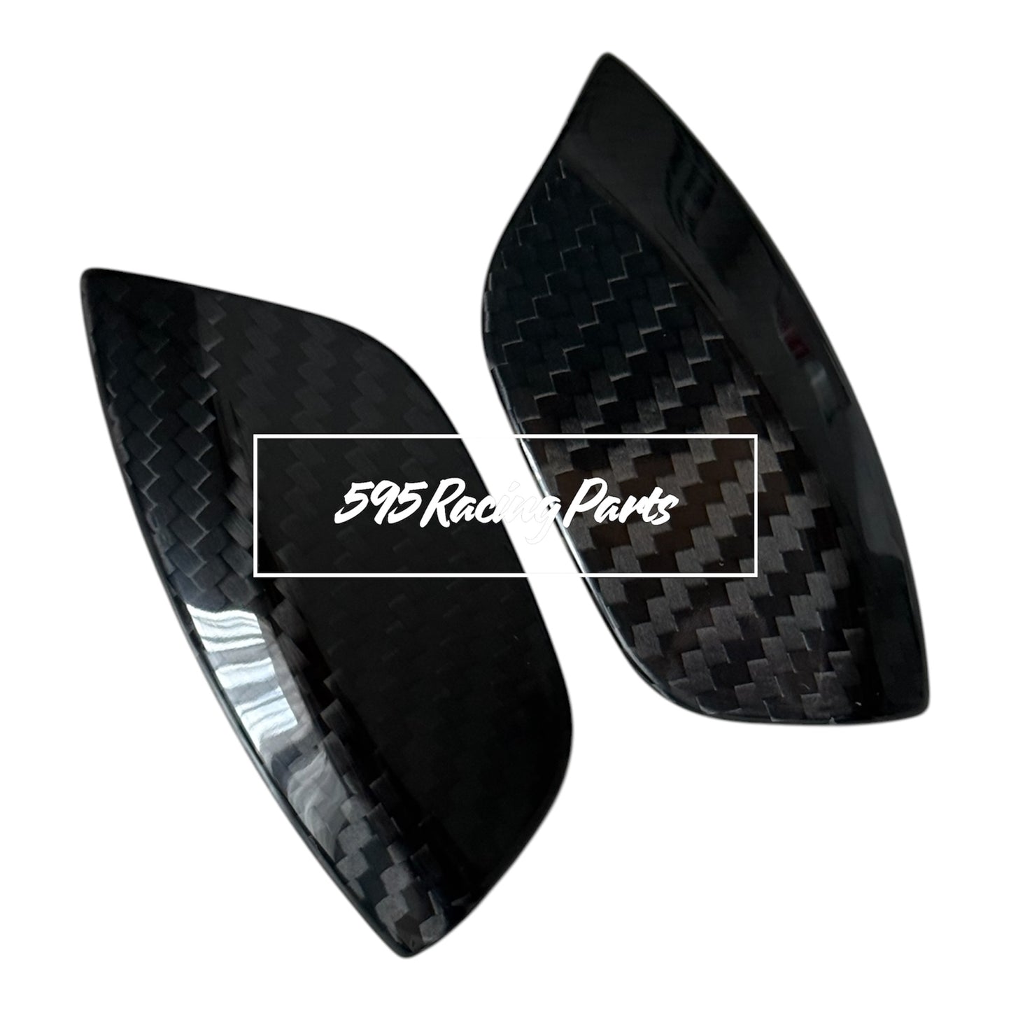 Coppia cover lava fari per fanali anteriori Xeno in VERO CARBONIO 500 Abarth - 595 - 695 - 500